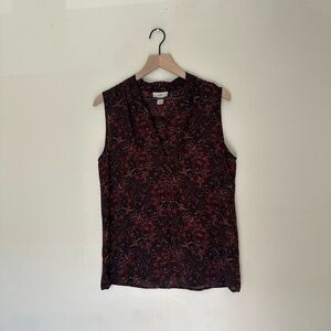 LOFT Fall Floral Sleeveless Top